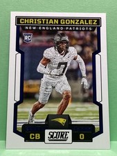 Christian Gonzalez 2023 Panini score football rookie card. rookie card picture