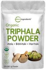 Organic Triphala Powder, 2 Pounds Amla Haritaki Bibhitaki India Origin,...