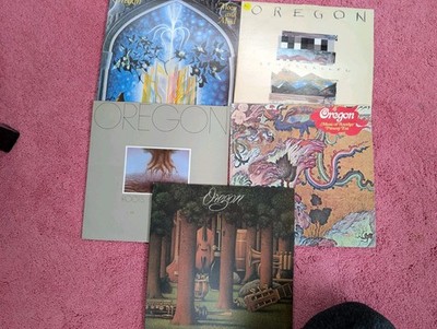 Oregon (5) Lps Roots, Out Of The Woods, Moon And Mind, 45th Parallel, Music Of A