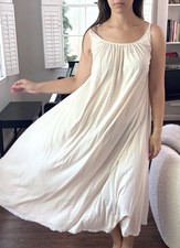 Vintage 60s Lucie Ann P Nightgown Pink Nylon Full Satin Trim Sleeveless