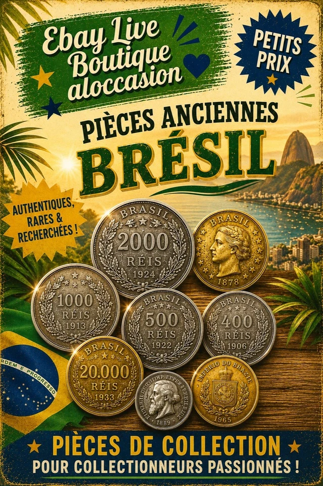 Pièces anciennes du Brésil
