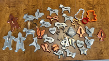 Vintage Aluminum Cookie Cutters Lot Aluminum and Plastic Assorted Shapes
