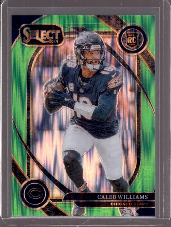CALEB WILLIAMS 2024 Panini Select #216 Neon Green Prizm Shock Rookie RC #142/499