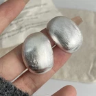 925 Sterling Silver Hoop Earrings Simulated Zirconia Big Ball Vintage Jewelry