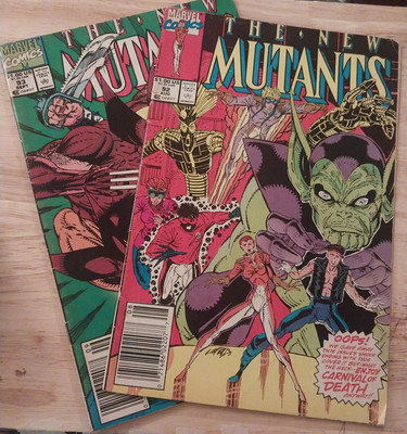 The New Mutants #92 & 93 (Marvel Aug & Sept 1990)  Liefeld McFarlane covers