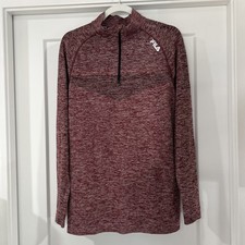 FILA SPORT GO THE DISTANCE LONG SLEEVE ACTIVEWEAR SWEATSHIRT - WINE - SMALL -EUC