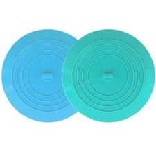 Universal Silicone Tub Drain Stoppers, 2 Pack Hair Catchers for Shower Blue