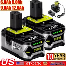 For RYOBI 18V P108 18Volt Battery P105 High Capacity Lithium Battery/Charger