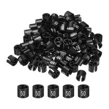 100Pcs Clothes Hanger Marker Colored Hanger Sizer Number 50 Black