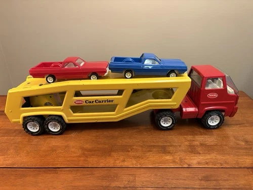 1970s Tonka Car Carrier - Red Cab - Original Ford Rancheros