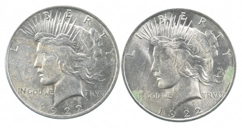 1922 & 1922 & Peace Silver Dollar $1 Bullion Collection Lot *938