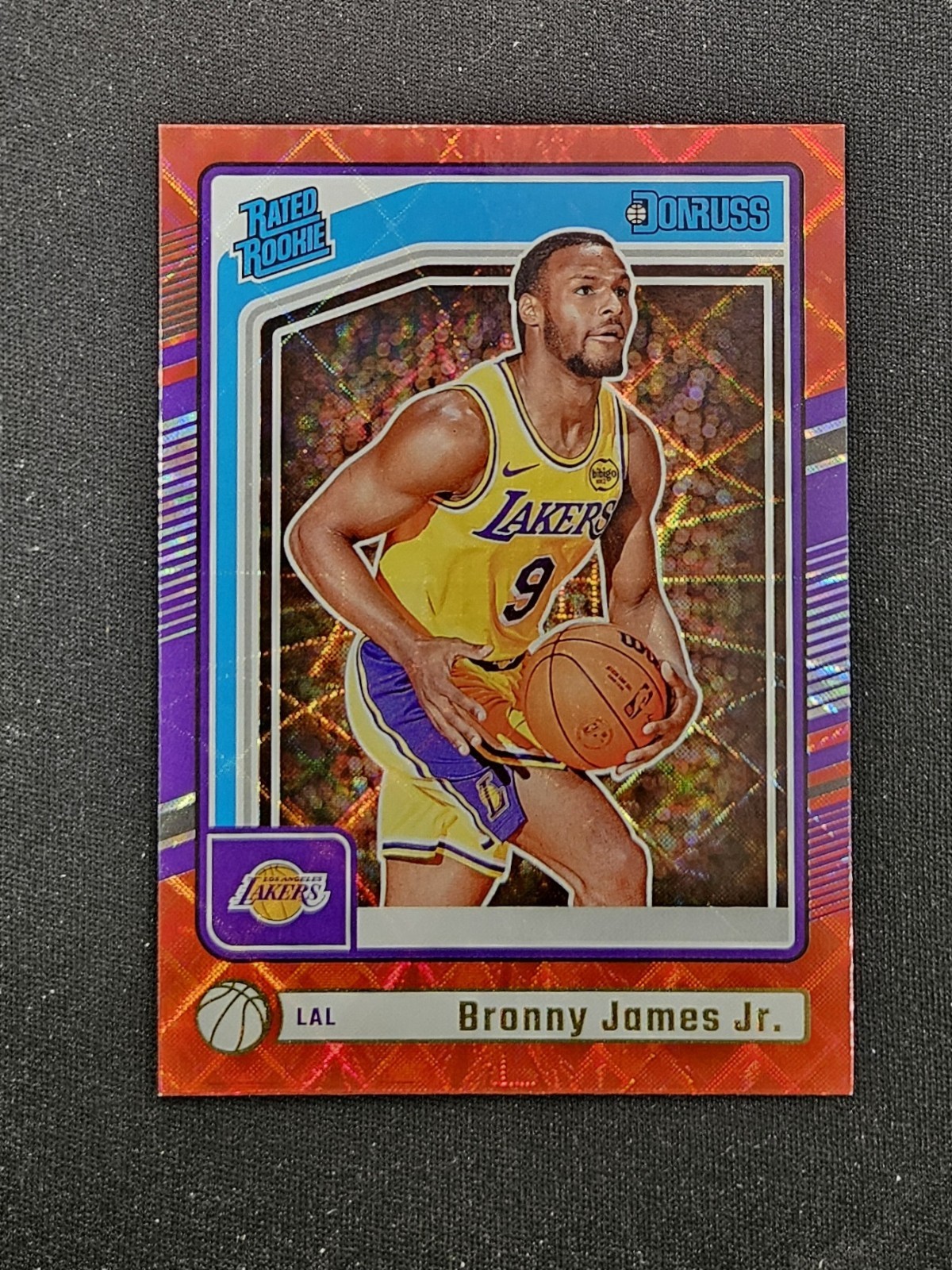 Bronny James Jr Rated Rookie Red Wedges 2024 Panini Donruss #243 LA Lakers RC