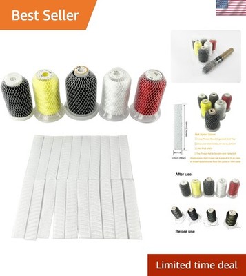 100pcs Thread Net Spool Savers for Secure Storage of Embroidery Threads, 6x1 CM
