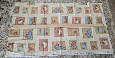 VTG Uncut 1 Yard Angels Among Us Nancy Halvorsen Patchwork Cotton Fabric Quilt