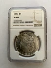 1885 p MORGAN SILVER DOLLAR / NGC MS67-BEAUTIFUL HIGH GRADE COIN $ 450 BELOW BV.