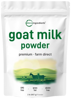 Micro Ingredients Goat Milk Powder 2lb Grass-Fed Australian Non-GMO Pet Friendly