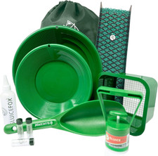 Compact Gold Prospecting Kit with 12" Pocket Sluice Box Includes Miner S Mo...