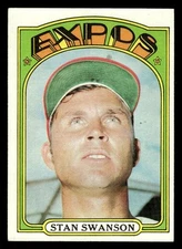 1972 TOPPS STAN SWANSON 331 NRMT RC BASEBALL MONTREAL EXPOS