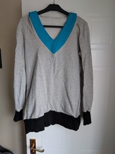 Cyberdog Jumper V neck Grey, Blue And Black Size M