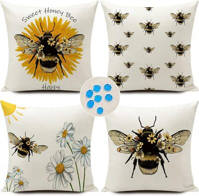 #ad Outdoor Waterproof Throw Pillow Covers Bee for Women Cushions Pillows Case 18X18 $23.70