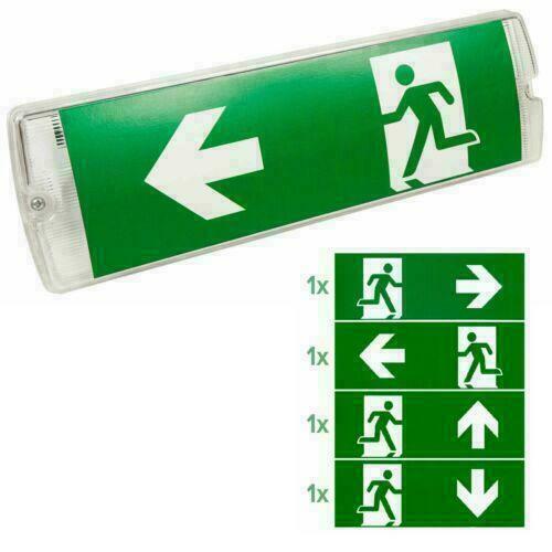 EXIT Schild LED Notbeleuchtung Fluchtwegleuchte Notleuchte Notausgang Links/Rech - Bild 2 von 12