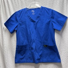 Peaches Sport Blue Size Small Scrub Top