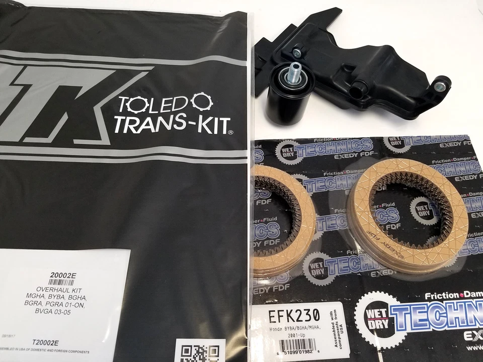 Kit de reconstrucción maestro BGHA MGHA se adapta a embragues Honda OE de 5 velocidades filtros aceros Foto 3 de 4