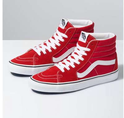 vans sk8 hi racing red