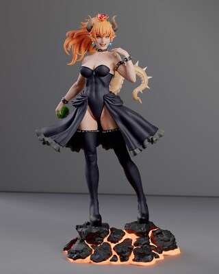 Abe3D Bowsette 1/6 1/4 scale printed resin model unpainted DIY kit