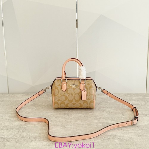 NWT Coach Mini Rowan Crossbody Signature Canvas CS183 Orange Women bag ...