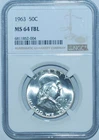 1963 NGC MS64FBL Full Bell Lines Franklin Half Dollar