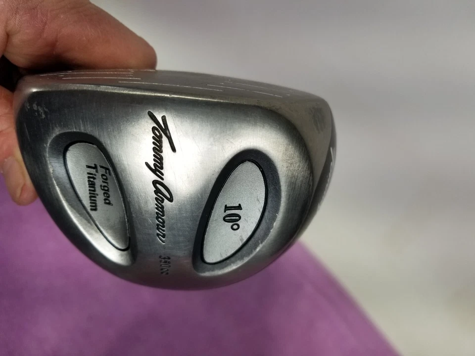 Controlador de titanio forjado Tommy Armour 10° 350cc para zurdos, eje S Flex BiMatrx  Foto 3 de 4