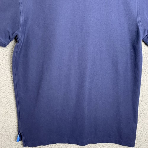 Izod Polo Shirt Mens Medium Short Sleeve Collared Button Golf Tennis Blue Rugby - Picture 12 of 13