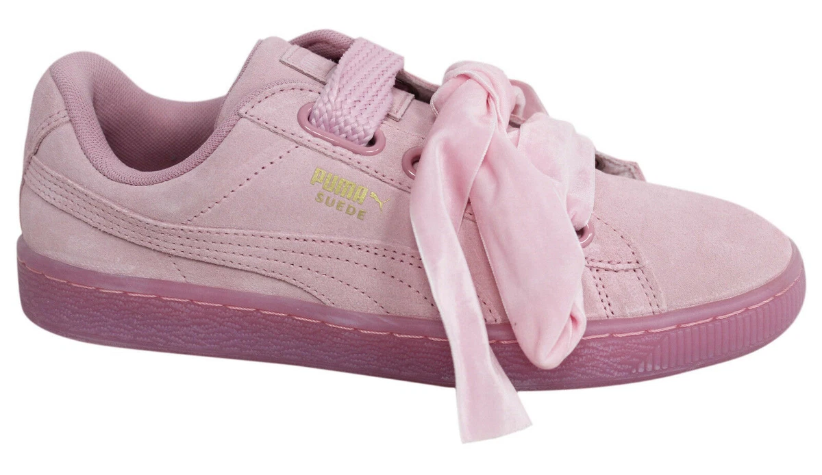 Puma suede sales heart reset pink