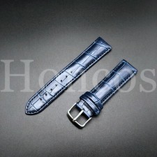 18 MM Genuine Soft Leather Watch Band Strap BLUE Vintage Soft Alligator USA