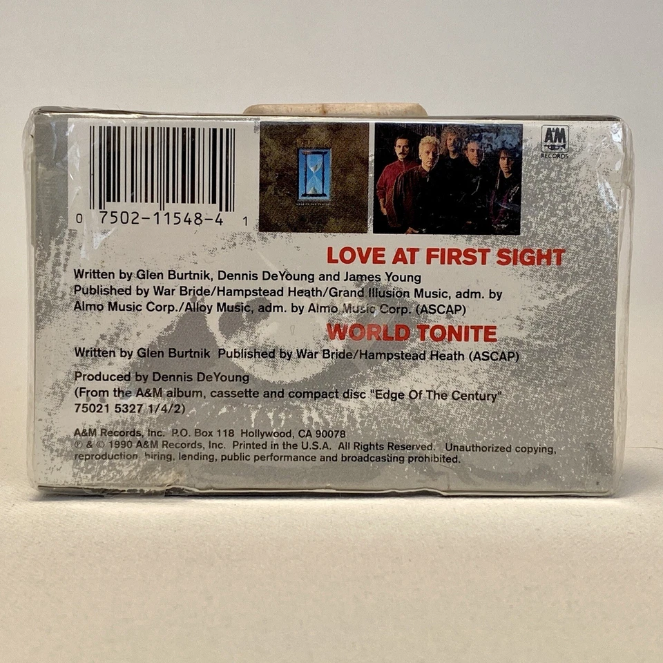 STYX LOVE AT FIRST SIGHT VINTAGE CASSETTE SINGLE SEALED - Image 2 of 2