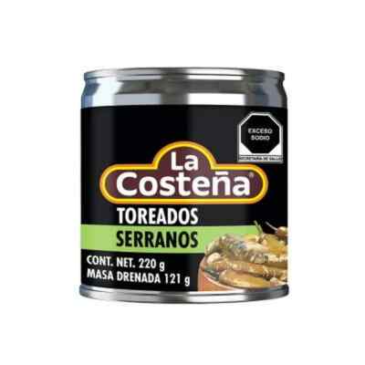 4X LA COSTENA Chiles Serranos La Costeña Toreados  - 220g EACH
