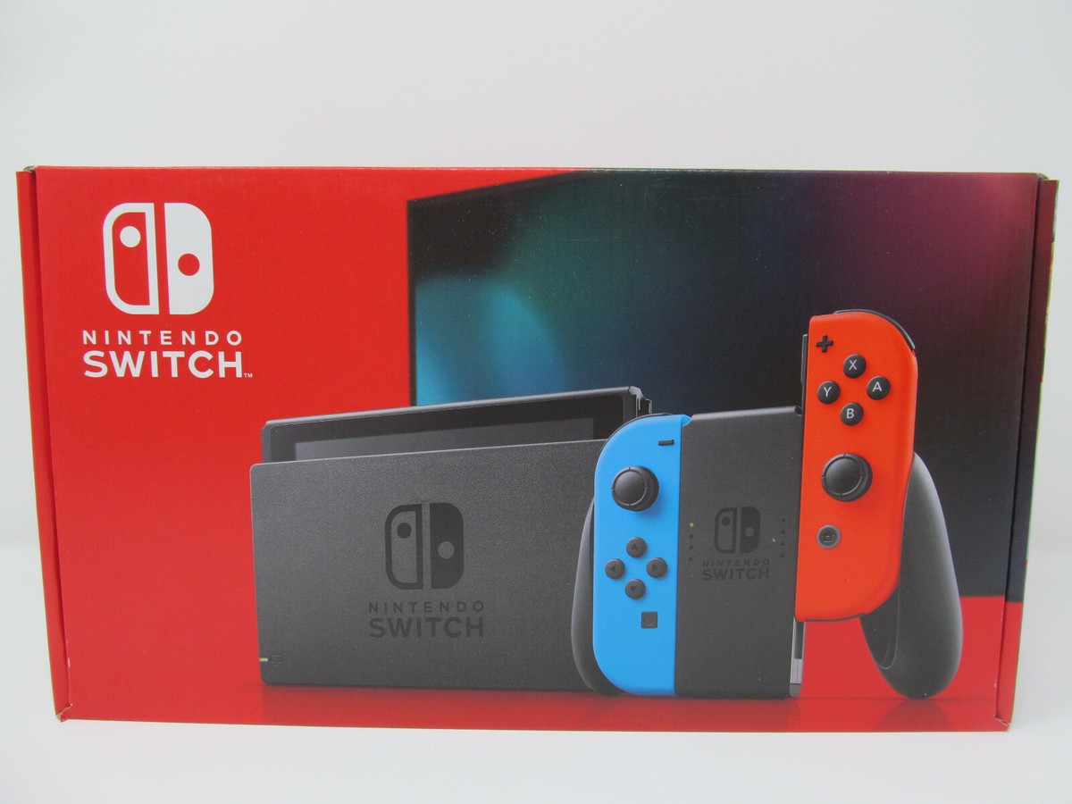 Brand-new Nintendo Switch console system with neon blue & red Joy