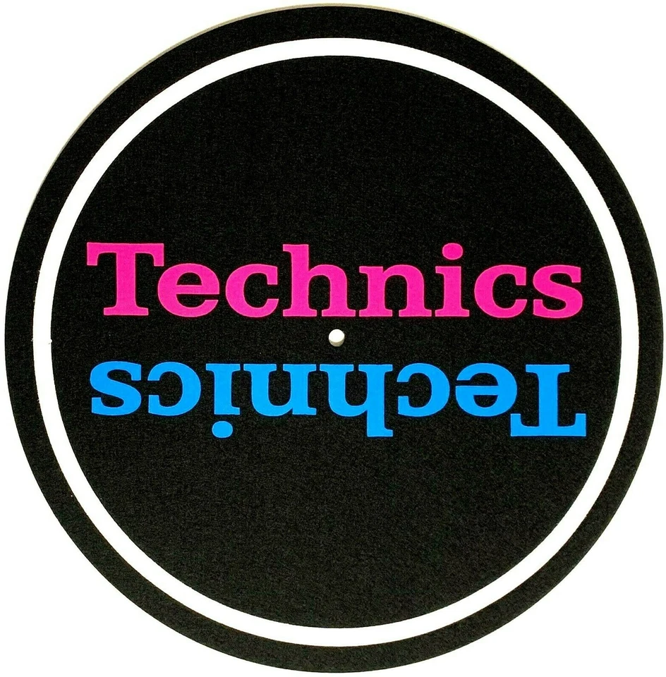 Technics [Par/Juego] Espejo Rosa Azul Tocadiscos Slipmat Vinilo Disco DJ Slip Mat Foto 3 de 3