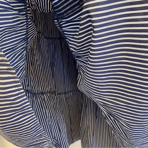 LANE BRYANT PLUS SIZE blue STRIPED BUTTON FRONT TIERED MAXI cotton SKIRT 18/20 - Picture 6 of 9
