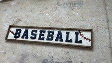 42  x8    BASEBALL  Wood Sign Hanging Decor