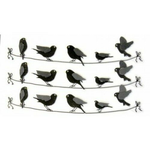 Birds on a Wire - Artoz Artwork Self Adhesive 3D embellishments 185600-179