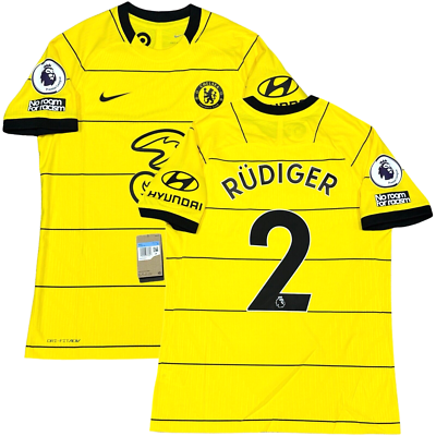 新品 CHELSEA FC RÜDIGER 2 NIKE サイズL チェルシー 2021/22 Chelsea Authentic Away Jersey #2 Rudiger Medium Nike