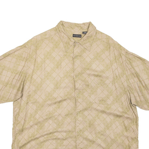 GEORGE Shirt Beige Short Sleeve Mens XL - Picture 2 of 6