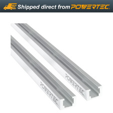 POWERTEC T-Track 48" Heavy Duty T Slot Track Mounting for 1/4"-20 Hex Bolt, 2PK