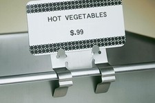 CLIP-ON STAINLESS STEEL SIGN HOLDERS FOR PANS- - 5 PCS