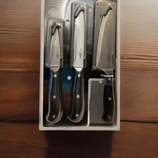 3 Piece Knife Set: Paring, Serrated, 5” Santoku High Carbon Lifetime Warranty