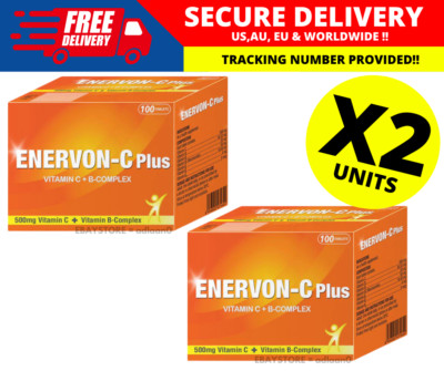 ENERVON-C Vit C 500mg + Vit B-Complex Increase Energy Immunity (100's)  X 2