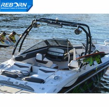 Reborn Launch Forward-facing Wakeboard Tower Black Fast Install  Fold 5 Yrs Wty