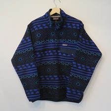 Patagonia Synchilla Snap T Fleece Pullover Aztec Geometric Print Mens Small S